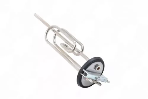 Elektromos csőfűtőbetét bojlerhez Cu/Ni Ø8.1 mm 230 V 2000 W Ø10x290 mm tömítéssel, precagicával és M8 anódtartóval