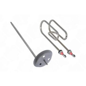   Elektromos csőfűtőbetét bojlerhez Cu/Ni Ø8.1 mm ~230 V 2000 W ellipszis karima és hegesztett szondával Ø10 L=330 mm 