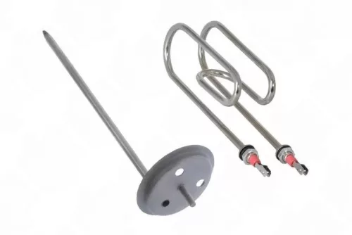 Elektromos csőfűtőbetét bojlerhez Cu/Ni Ø8.1 mm ~230 V 2000 W ellipszis karima és hegesztett szondával Ø10 L=330 mm 