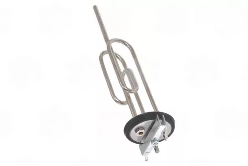 Elektromos csőfűtőbetét bojlerhez Cu/Ni Ø8.1 mm 2000 W Ø10x290 mm, Aisi karima M8 tartóval, tömítés és csavar