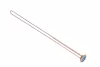 Elektromos csőfűtőbetét Termovar réz Ø6.5 mm ~230 V 1500 W L=680 mm Ø8x280 mm klingerit tömítéssel