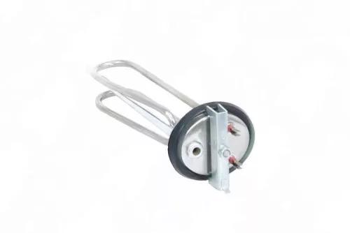 Elektromos csőfűtőbetét bojlerhez Cu/Ni ~230 V/2000 W, Ni, Aisi karima M8 tartóval, cink előhúzó és tömítés