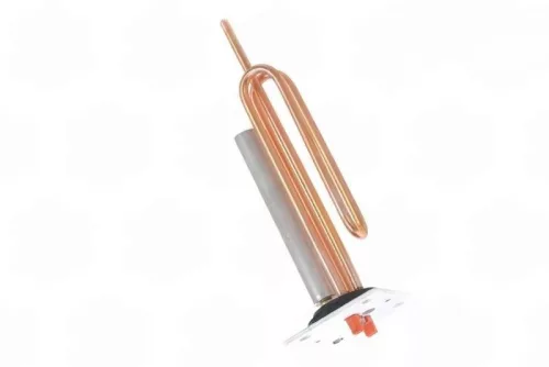 Elektromos csőfűtőbetét bojlerhez Komplett Cu Ø8.1 mm 2000 W Ø8x290 mm, karima 100x100×4 mm, MG anód és tömítés