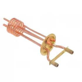   Elektromos csőfűtőbetét bojlerhez 5L, normál menetes, réz Ø6.5 mm, 230 V 2000 W, anya csatlakozóval, Ø8x260 mm