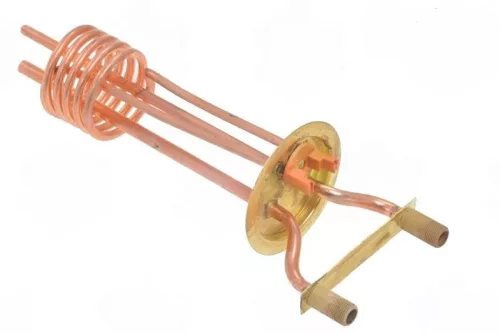 Elektromos csőfűtőbetét bojlerhez 5L, normál menetes, réz Ø6.5 mm, 230 V 2000 W, anya csatlakozóval, Ø8x260 mm