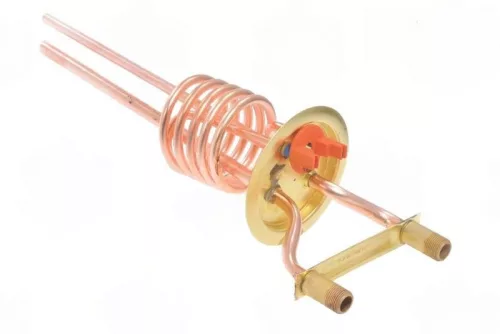 Elektromos csőfűtőbetét bojlerhez 5L, VM szerelés, réz Ø6.5 mm, 230 V 2000 W, anya csatlakozóval, Ø8x260 mm