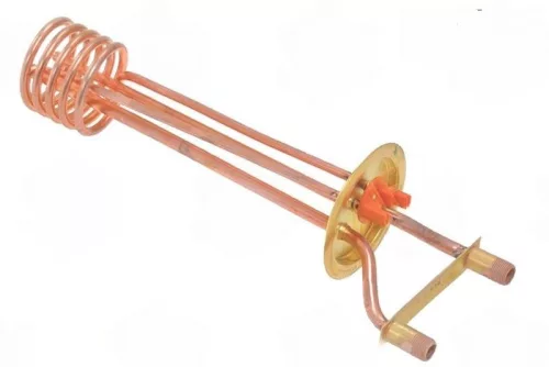 Elektromos csőfűtőbetét bojlerhez 10L, normál menetes, réz Ø6.5 mm, 230 V 2000 W, anya csatlakozóval, Ø8x260 mm
