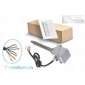   Elektromos csőfűtőbetét bojlerhez hőszabályozás nélkül Aisi 316L Ø8.1 mm 3x~230 V 3000 W L=290 mm