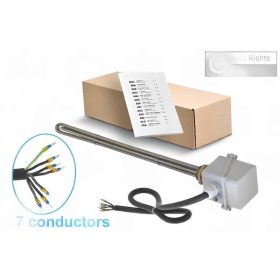   Elektromos csőfűtőbetét bojlerhez R2 1/2" hőszabályozás nélkül Aisi 316L Ø8.1 mm 7500 W L=615 mm