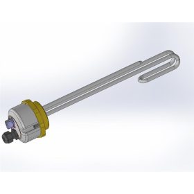   Elektromos csőfűtőbetét nagy térfogatú bojlerhez külső hőmérsékletszabályozással G2 1/4" Ø8.5 mm 3000 W L=350 mm