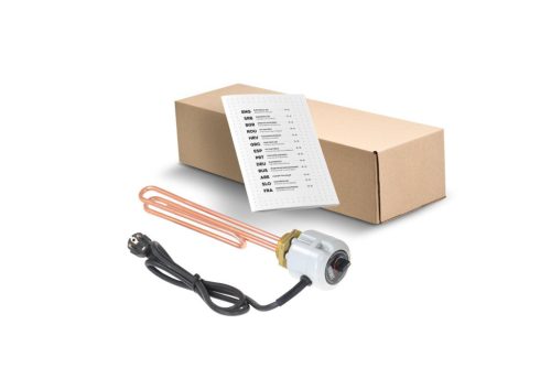 Elektromos csőfűtőbetét nagy űrtartalmú bojlerhez külső hőszabályozással Cu Ø8.1 mm 1500 W L=310 mm Lk=3x1.5x1500 mm
