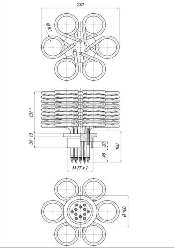 Elektromos csőfűtőbetét duplikátorhoz Aisi Ø8.1mm ~400V 6x5000W Rózsa