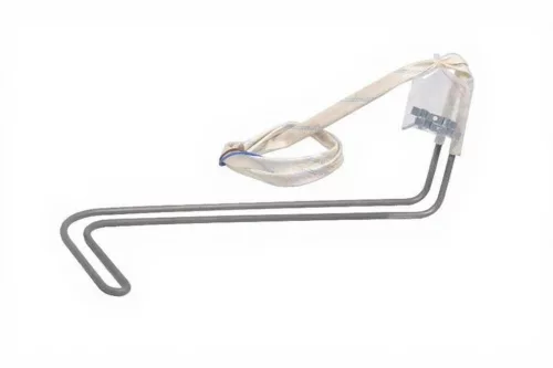 Elektromos csőfűtőbetét klímaberendezéshez AISI304 Ø6.5mm ~230V/180W L=510mm csatlakozó végekkel L=750mm és gyűrűkkel 2xØ6.5/Ø4.5mm