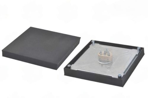 Elektromos főzőlap vendéglátóipari használatra 300x300 ~400V 2500W éles peremmel - hárompólusú csatlakozással