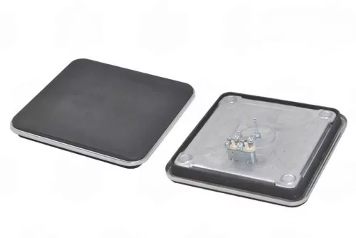 Elektromos főzőlap vendéglátóipari használatra 300x300 ~240V 4000W lekerekített élek RF gyűrűvel (hőmérséklet-védő)