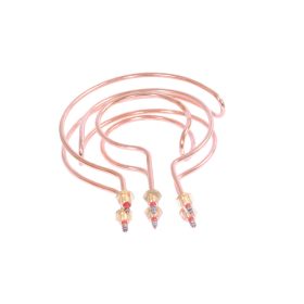   Elektromos csőfűtőbetét desztillátorhoz sarló M16 Cu Ø8.1mm ~230V 3x2700W KIS KOMPLETT