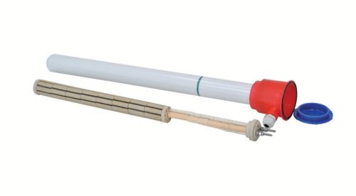 Elektromos kerámia fűtőbetét porcelán burkolatban csatlakozó sapkával Ø38mm ~230V 2000W L=800mm