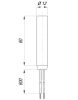 Elektromos patron fűtőbetét Aisi Ø12mm ~115V 50W L=60mm