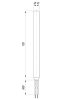 Elektromos patron fűtőbetét Aisi Ø10mm ~230V 315W L=130mm