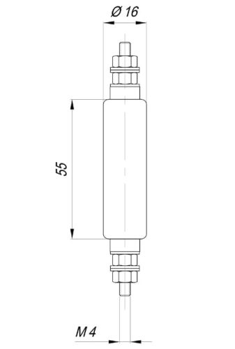 Elektromos patron fűtőbetét Aisi Ø16mm == 42V 35W L=55mm