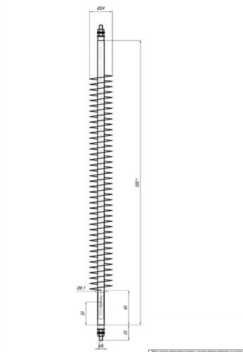 Aisi ezüstözött csőfűtőbetét Ø8.1mm ~230V 500W L=550mm