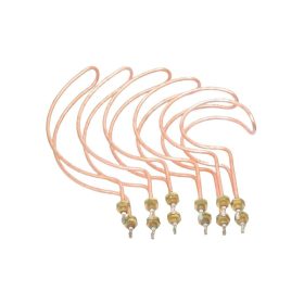   Elektromos csőfűtőbetét desztillátorhoz sarló M16 Cu Ø8.1mm ~230V 2700W NAGY KOMPLETT