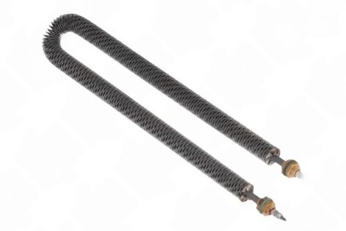 Elektromos csőfűtőbetét ipari bronz fűtőelem U Ms fogazás M14 Aisi 321 Ø8.1mm ~230V 1100W L=410mm
