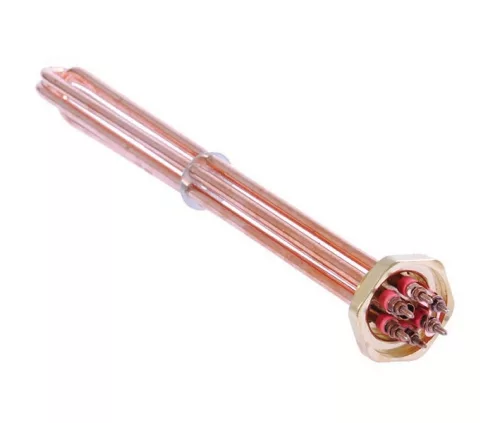 Elektromos csőfűtőbetét kazánhoz R5/4" Cu Ø8.1mm ~ 3x230V 9000W L=420mm