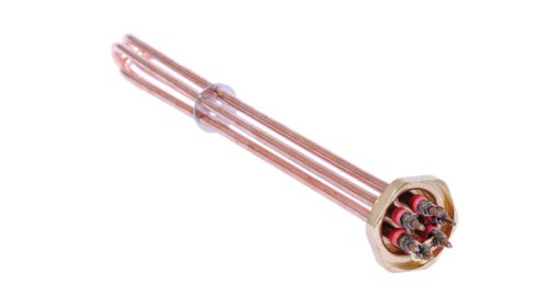 Elektromos csőfűtőbetét kazánhoz R6/4" Cu Ø6.5mm ~ 3x230V 4500W L=420mm