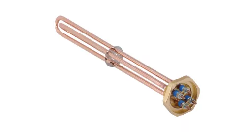 Elektromos csőfűtőbetét kazánhoz R6/4" Cu Ø8.1mm ~ 230V/ 2000+2000W L=390mm