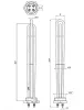 Elektromos csőfűtőbetét kazánhoz R6/4" Cu Ø8.1mm ~ 230V/ 2000+2000W L=390mm