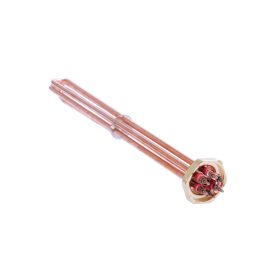   Elektromos csőfűtőbetét kazánhoz R6/4" réz Ø8.1mm ~ 3x230V 6000W L=400mm Szonda Ø10x320mm