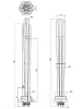 Elektromos csőfűtőbetét kazánhoz R6/4" réz Ø8.1mm ~ 3x230V 6000W L=400mm Szonda Ø10x320mm