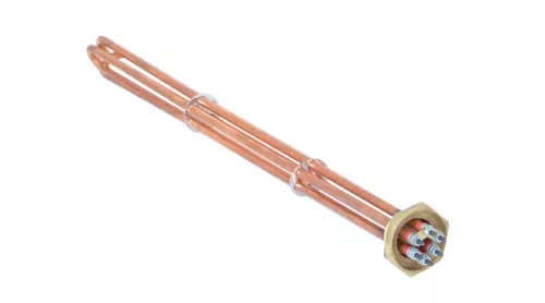 Elektromos csőfűtőbetét kazánhoz R6/4" Cu Ø8.1mm ~ 3x230V 9000W L=650mm