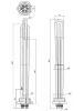 Elektromos csőfűtőbetét kazánhoz R6/4" Cu Ø8.1mm ~ 3x230V 9000W L=650mm