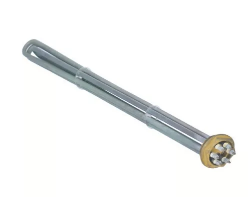 Elektromos csőfűtőbetét kazánhoz R6/4" Aisi 316L Ø8.1mm ~ 3x230V 3000W L=620mm Szonda Ø10x280mm