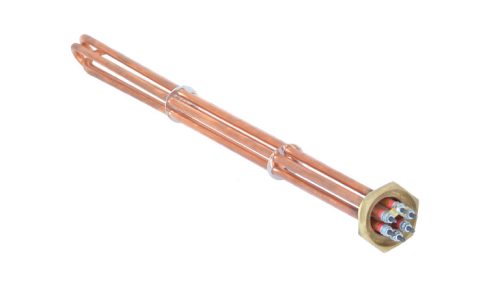 Elektromos csőfűtőbetét kazánhoz R6/4" Cu Ø8.1mm ~ 3x230V 12000W L=600mm