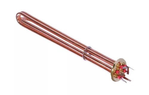 Elektromos csőfűtőbetét kazánhoz Mikoterm Cu Ø6.5mm ~ 3x230V 6000W L=420mm típusú