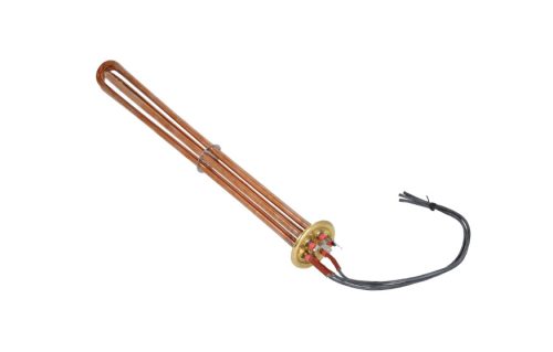 Elektromos csőfűtőbetét kazánhoz réz Ø8.1mm ~ 3x230V 9000W L=420mm szilikon vezeték FEKETE 2.5 Lk=400mm