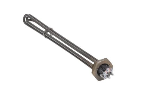 Elektromos csőfűtőbetét kazánhoz flans Ms R6/4" kupakhoz Aisi 316L Ø8.1mm ~ 3x230V 6000W L=440mm