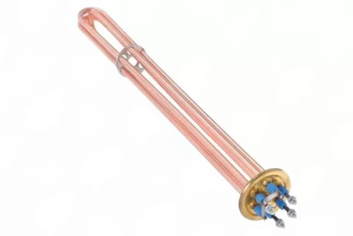 Elektromos csőfűtőbetét kazánhoz Ei FIBER Cu Ø6.5mm ~ 3x230V 8000W L=380mm