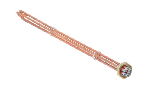 Elektromos csőfűtőbetét kazánhoz R6/4" Cu Ø8.1mm ~ 3x230V 9000W L=700mm