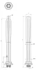 Elektromos csőfűtőbetét kazánhoz R5/4" Aisi 316L Ø8.1mm ~ 3x230V 9000W L=250mm
