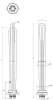 Elektromos csőfűtőbetét kazánhoz R6/4" Aisi 316L Ø8.1mm ~ 3x230V 6000W L=330mm