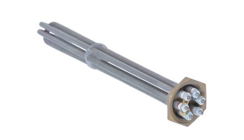 Elektromos csőfűtőbetét kazánhoz R6/4" Aisi 316L Ø6.5mm ~ 3x230V 9000W L=380mm
