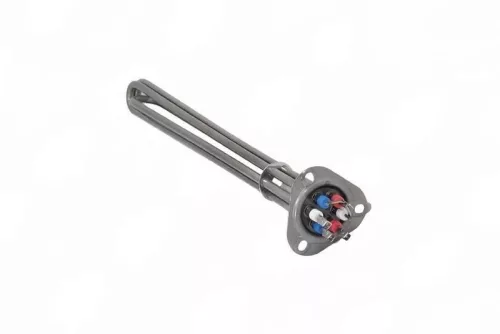 Elektromos csőfűtőbetét kazánhoz LC Aisi 316L Ø8.1mm ~ 3x230V 3000W L=340mm dupla érintkező