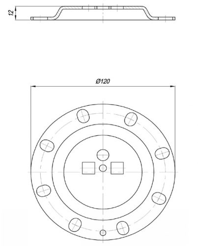 8 lyukas bojlerflansz Liko szereléshez
