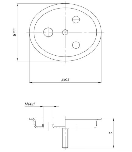 Karima ellipszis MK Fe csavarral leeresztéshez Ms nem cinkelt furatok csőfűtőbetéthez Ø 6.5 mm