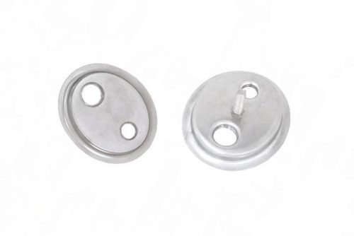 Rozsdamentes acél karima elliptikus duplapreselt csőfűtőbetéthez M20x1 + M14×1 mm anódtartóval M6