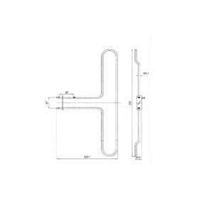   Elektromos csőfűtőbetét grillezőhöz Aisi 304 Ø8.1 mm ~230 V 2000 W dupla érintkező